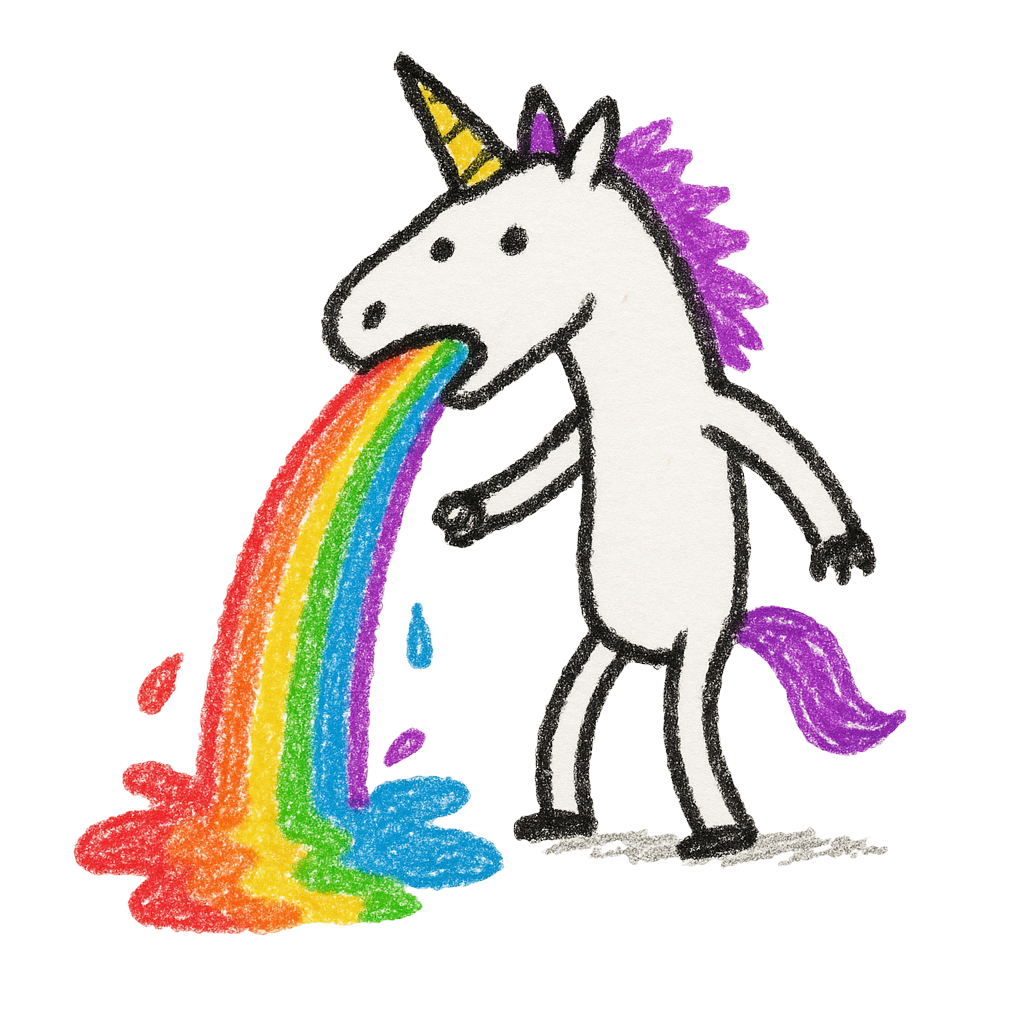 Rainbow Puking Unicorn